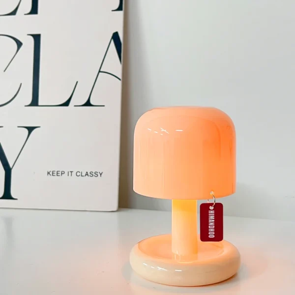 Mini Desktop LED Sunset Night Lamp Creative USB Rechargeable Mushroom Table Lamp for Coffee Bar Home Decor Hotel Bedroom - Image 5