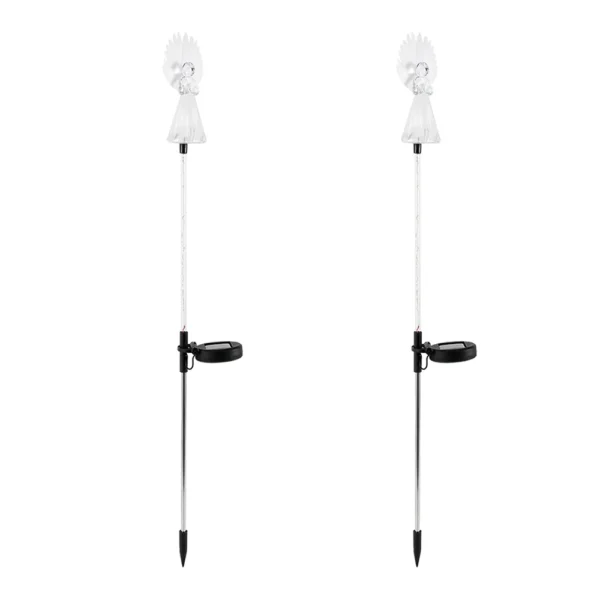 1/2Pcs Solar Angel Stake Lights Solar Lawn Lights Outdoor Garden Lamp Landscape Decor Color Change Light for Yard Patio Pathway - Image 7