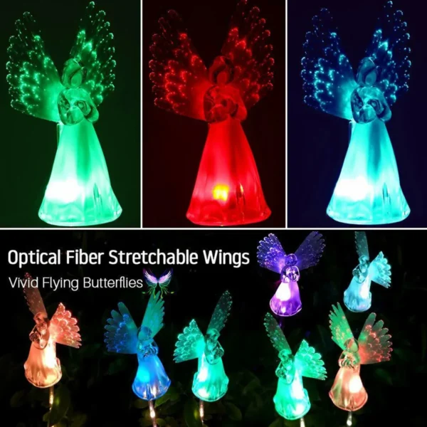 1/2Pcs Solar Angel Stake Lights Solar Lawn Lights Outdoor Garden Lamp Landscape Decor Color Change Light for Yard Patio Pathway - Image 6